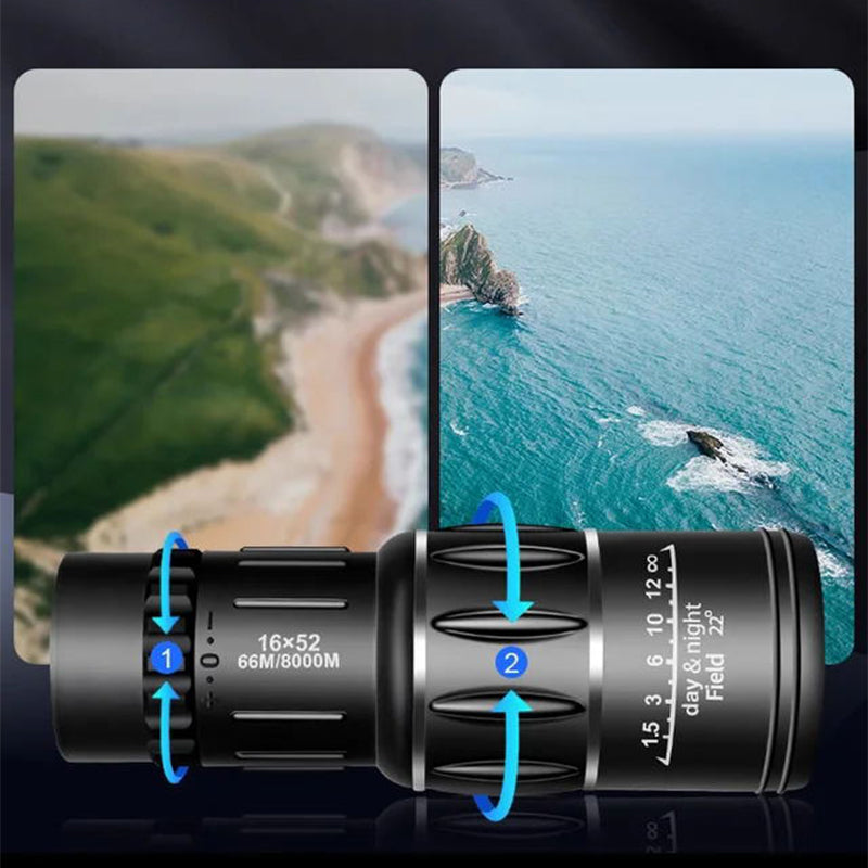 Portable 500x High Magnification Monocular Telescope with Tripod and Phone Holder