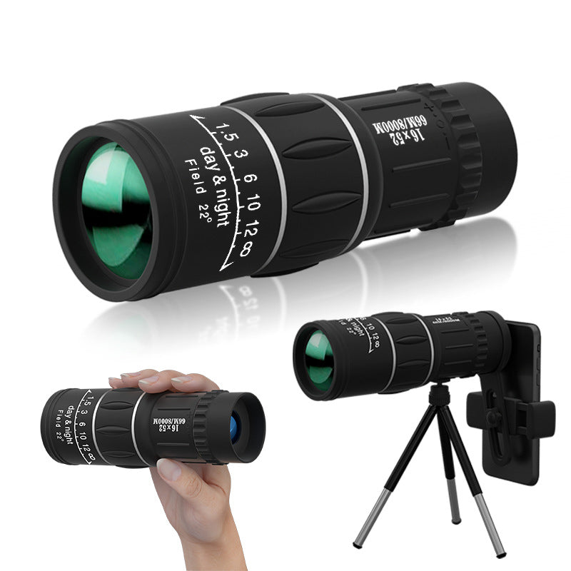 Portable 500x High Magnification Monocular Telescope with Tripod and Phone Holder